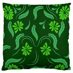 Folk Flowers Print Floral Pattern Ethnic Art Large Flano Cushion Case (two Sides) by Eskimos