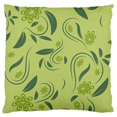 Folk Flowers Print Floral Pattern Ethnic Art Large Flano Cushion Case (one Side) by Eskimos