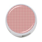 Abstrait carreaux rose/blanc 4-Port USB Hub (Two Sides) Back