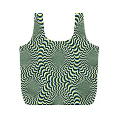 Illusion Waves Pattern Full Print Recycle Bag (m) by Sparkle
