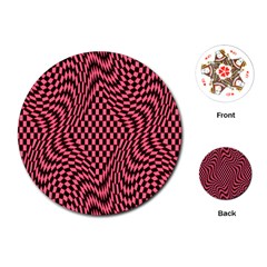 Illusion Waves Pattern Playing Cards Single Design (round) by Sparkle