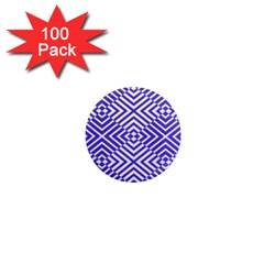 Illusion Waves Pattern 1  Mini Magnets (100 Pack)  by Sparkle