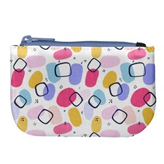 Abstract Multicolored Shapes Large Coin Purse by SychEva