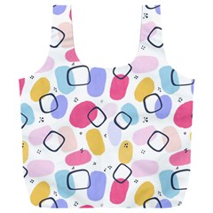 Abstract Multicolored Shapes Full Print Recycle Bag (xxl) by SychEva