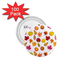 Watercolor Autumn Leaves 1 75  Buttons (100 Pack)  by SychEva
