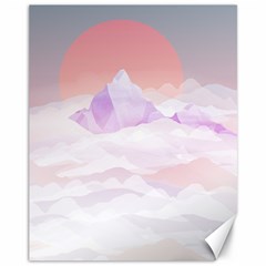 Mountain Sunset Above Clouds Canvas 11  X 14  (unframed) by Giving