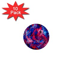 Painted Feathers 1  Mini Buttons (10 Pack)  by kaleidomarblingart