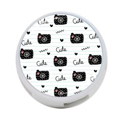 Cute Cameras Doodles Hand Drawn 4-port Usb Hub (one Side) by Sapixe