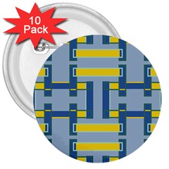 Abstract Pattern Geometric Backgrounds   3  Buttons (10 Pack)  by Eskimos