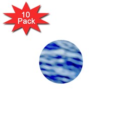 Blue Waves Abstract Series No10 1  Mini Buttons (10 Pack)  by DimitriosArt