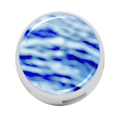 Blue Waves Abstract Series No10 4-port Usb Hub (one Side) by DimitriosArt