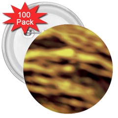Yellow  Waves Abstract Series No10 3  Buttons (100 Pack)  by DimitriosArt
