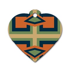 Abstract Pattern Geometric Backgrounds   Dog Tag Heart (two Sides) by Eskimos