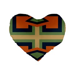 Abstract Pattern Geometric Backgrounds   Standard 16  Premium Heart Shape Cushions by Eskimos