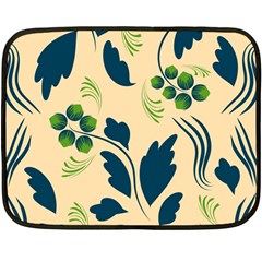Folk Flowers Print Floral Pattern Ethnic Art Fleece Blanket (mini) by Eskimos