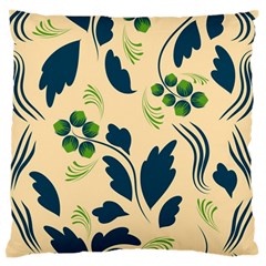 Folk Flowers Print Floral Pattern Ethnic Art Large Flano Cushion Case (two Sides) by Eskimos