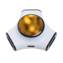 Orange Vibrant Abstract 3-port Usb Hub by DimitriosArt