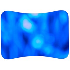 Blue Vibrant Abstract Velour Seat Head Rest Cushion by DimitriosArt