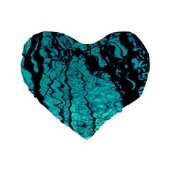 Cold Reflections Standard 16  Premium Heart Shape Cushions by DimitriosArt