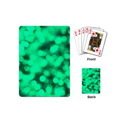 Light Reflections Abstract No10 Green Playing Cards Single Design (mini) by DimitriosArt