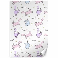 Unicorn Cats Pattern 2 Canvas 20  X 30  by Littlebird
