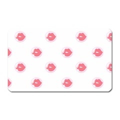 Lips Bubblegum Pattern Magnet (rectangular) by Littlebird