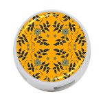 Floral folk damask pattern Fantasy flowers Floral geometric fantasy 4-Port USB Hub (Two Sides) Back