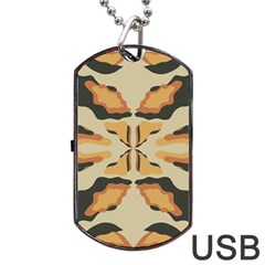 Abstract Pattern Geometric Backgrounds  Abstract Geometric  Dog Tag Usb Flash (two Sides) by Eskimos
