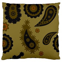 Floral Pattern Paisley Style Paisley Print  Doodle Background Large Flano Cushion Case (one Side) by Eskimos
