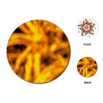 Golden Abstract Stars Playing Cards Single Design (Round) Front