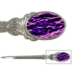 Purple  Waves Abstract Series No1 Letter Opener by DimitriosArt