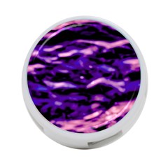 Purple  Waves Abstract Series No1 4-port Usb Hub (one Side) by DimitriosArt
