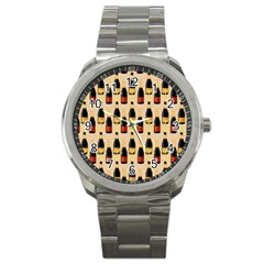 Champagne For The Holiday Sport Metal Watch by SychEva