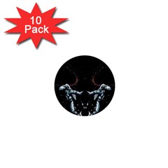 Digital Illusion 1  Mini Buttons (10 Pack)  by Sparkle