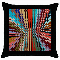 Digital Illusion Throw Pillow Case (black) by Sparkle