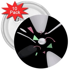 Digital Illusion 3  Buttons (10 Pack)  by Sparkle