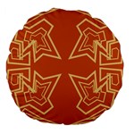 Abstract pattern geometric backgrounds   Large 18  Premium Flano Round Cushions Back