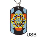 Abstract pattern geometric backgrounds   Dog Tag USB Flash (Two Sides) Front