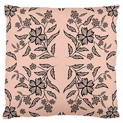 Floral Folk Damask Pattern  Large Cushion Case (one Side) by Eskimos