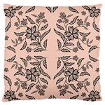 Floral folk damask pattern  Large Flano Cushion Case (Two Sides) Front