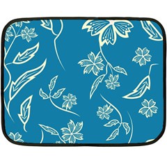 Folk Flowers Print Floral Pattern Ethnic Art Fleece Blanket (mini) by Eskimos