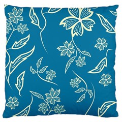 Folk Flowers Print Floral Pattern Ethnic Art Large Flano Cushion Case (two Sides) by Eskimos