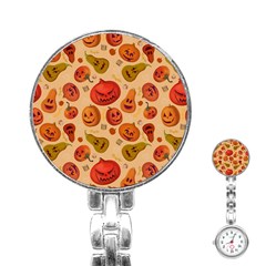 Pumpkin Muzzles Stainless Steel Nurses Watch by SychEva