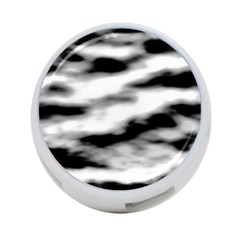 Black Waves Abstract Series No 2 4-port Usb Hub (one Side) by DimitriosArt