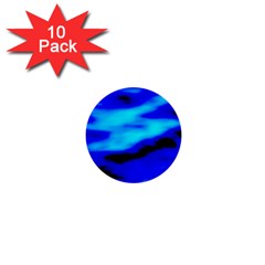 Blue Waves Abstract Series No13 1  Mini Buttons (10 Pack)  by DimitriosArt