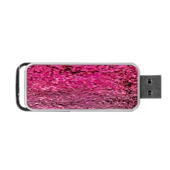 Pink  Waves Flow Series 1 Portable Usb Flash (one Side) by DimitriosArt