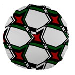 Abstract pattern geometric backgrounds   Large 18  Premium Round Cushions Back