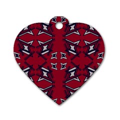 Abstract Pattern Geometric Backgrounds   Dog Tag Heart (two Sides) by Eskimos