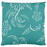 Folk flowers print Floral pattern Ethnic art Large Flano Cushion Case (Two Sides) Back