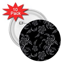 Folk Flowers Print Floral Pattern Ethnic Art 2 25  Buttons (10 Pack)  by Eskimos